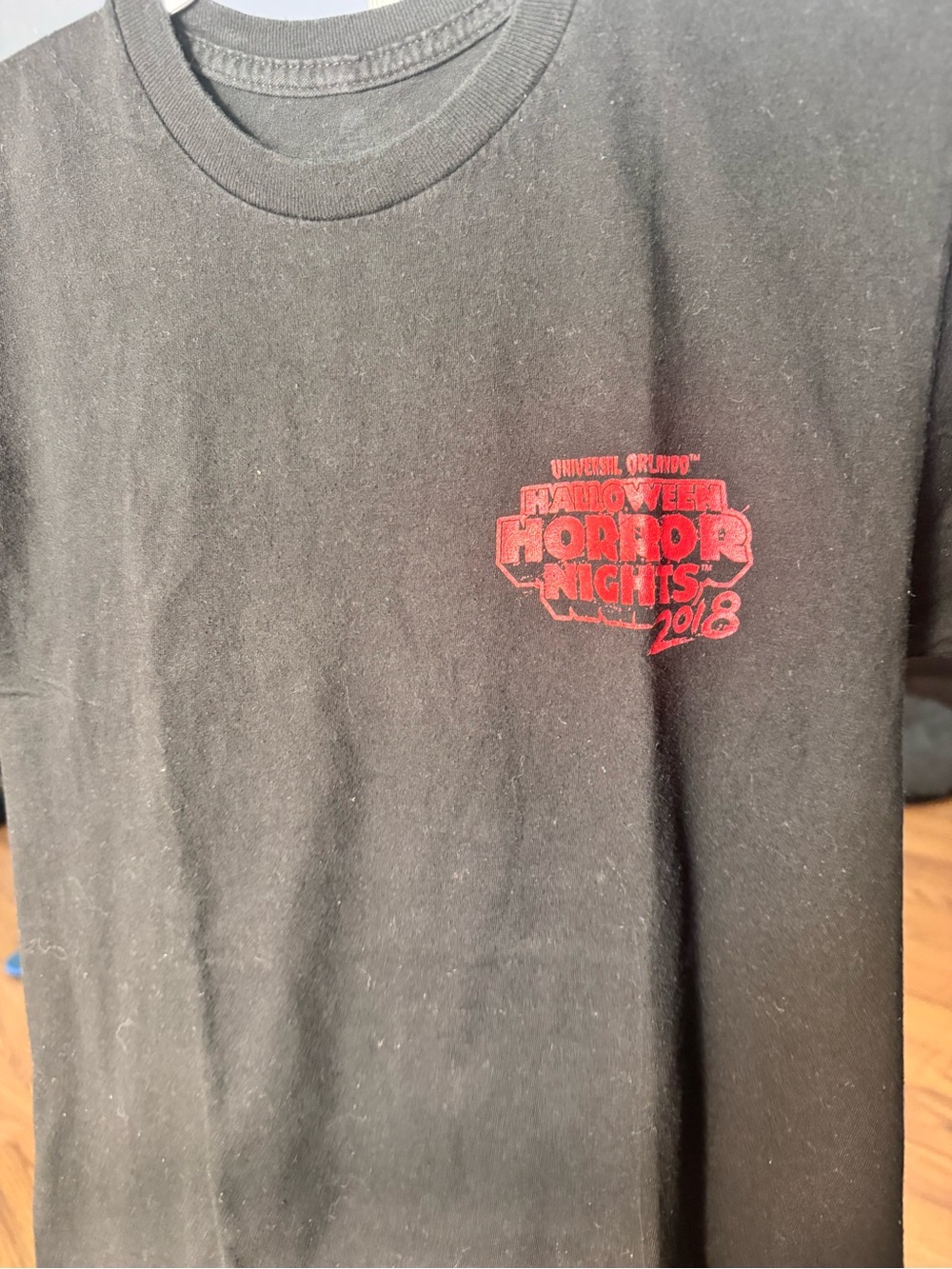 & Other Stories Black Tee with Red Horror Nights Graphic
